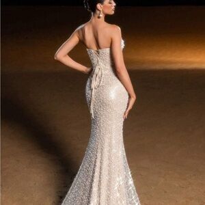 Dazzling Backless Evening Dress